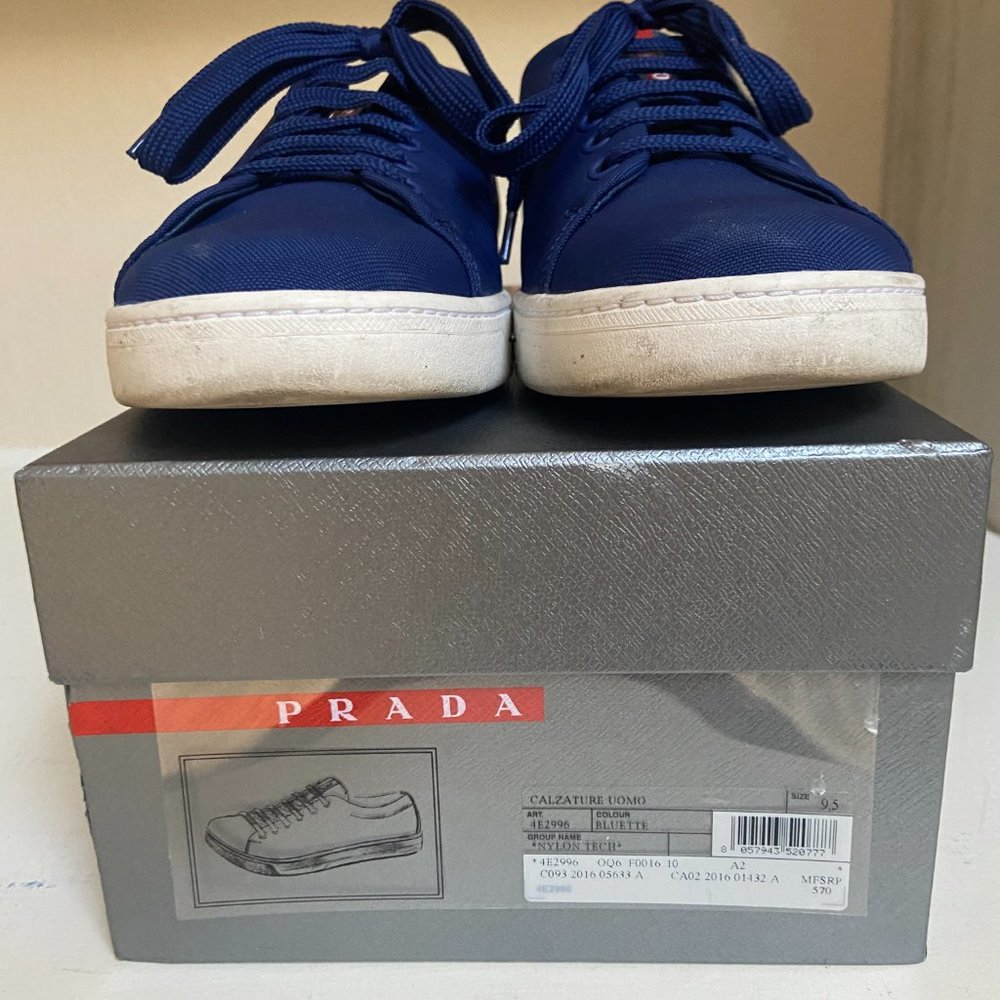 Prada Bluette Calzature Uomo Men's Shoes 9.5 - Picture 5 of 5